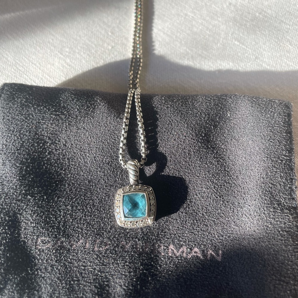 David Yurman Petite Albion Blue Topaz & Diamonds